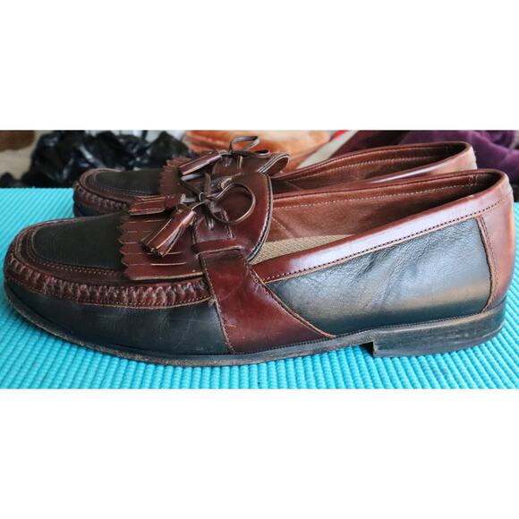 Vintage Johnston & Murphy Brown Black Kiltie Tassel Loafer Men 13 M Dress Shoe main image 5